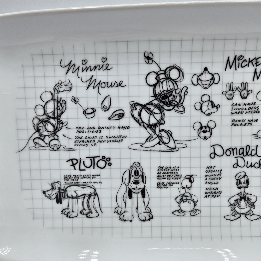 Disney Sketchbook Mickey Mouse & Friends Rectangular Plate Platter - Picture 2 of 8